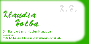 klaudia holba business card